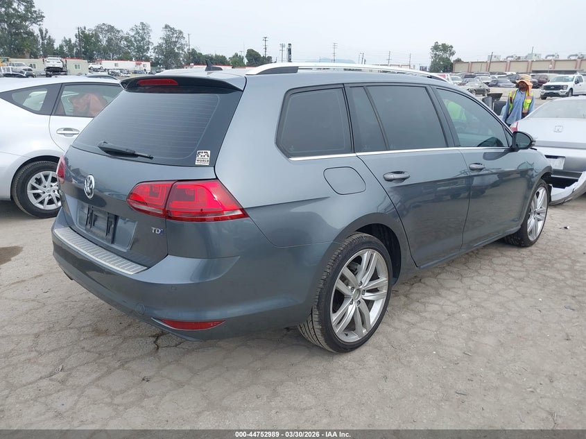 2015 Volkswagen Golf Sportwagen Tdi Sel 4-Door VIN: 3VWCA7AU1FM506685 Lot: 44752989