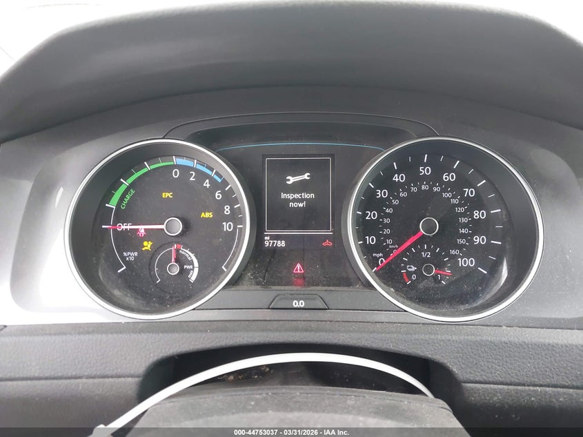 2016 Volkswagen E-Golf Se VIN: WVWKP7AUXGW913175 Lot: 44753037