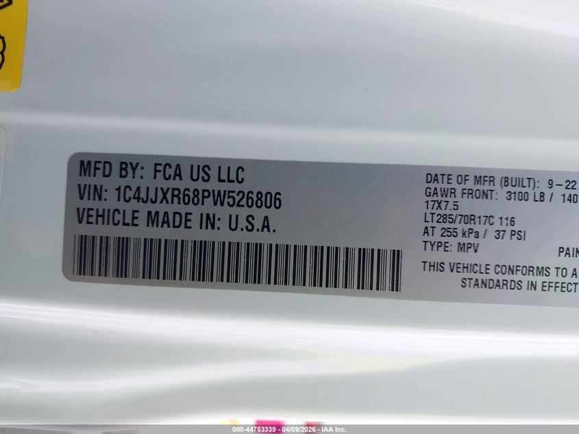 2023 Jeep Wrangler 4Xe Rubicon 4X4 VIN: 1C4JJXR68PW526806 Lot: 44753339