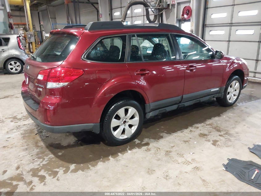2012 Subaru Outback 2.5 2.5I red Lot 111044753822 Vin 4S4BRBAC0C3281251