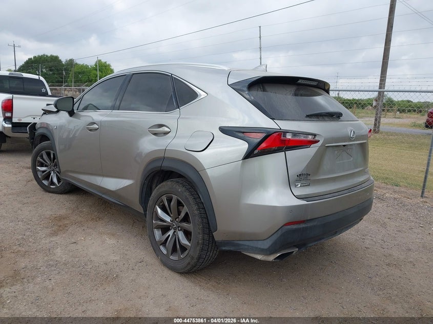 Vin: jtjyarbz4f2021105, lot: 45251056, lexus nx 200t f sport 20153