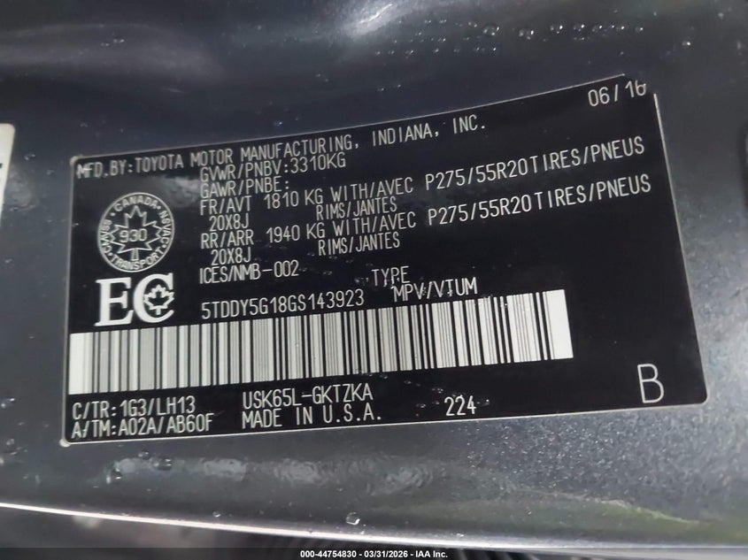 2016 Toyota Sequoia Platinum 5.7L V8 #9