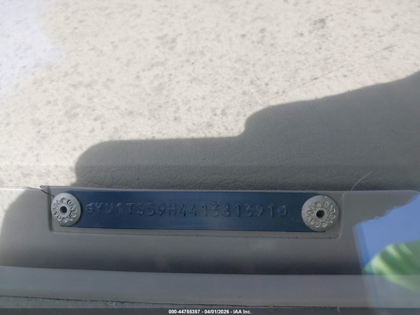 2004 Volvo S80 2.5T VIN: YV1TS59H441381391 Lot: 44755357