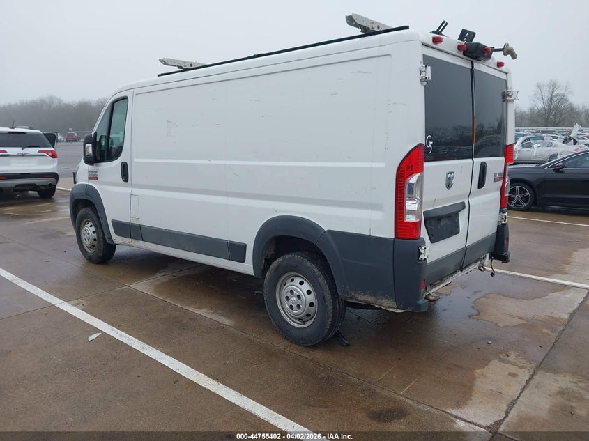 Vin: 3c6trvag2ge136800, lot: 45252597, ram promaster 1500 low roof 20163