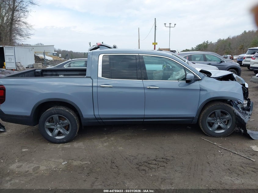 2022 Honda Ridgeline Rtl-E VIN: 5FPYK3F7XNB019254 Lot: 44755433