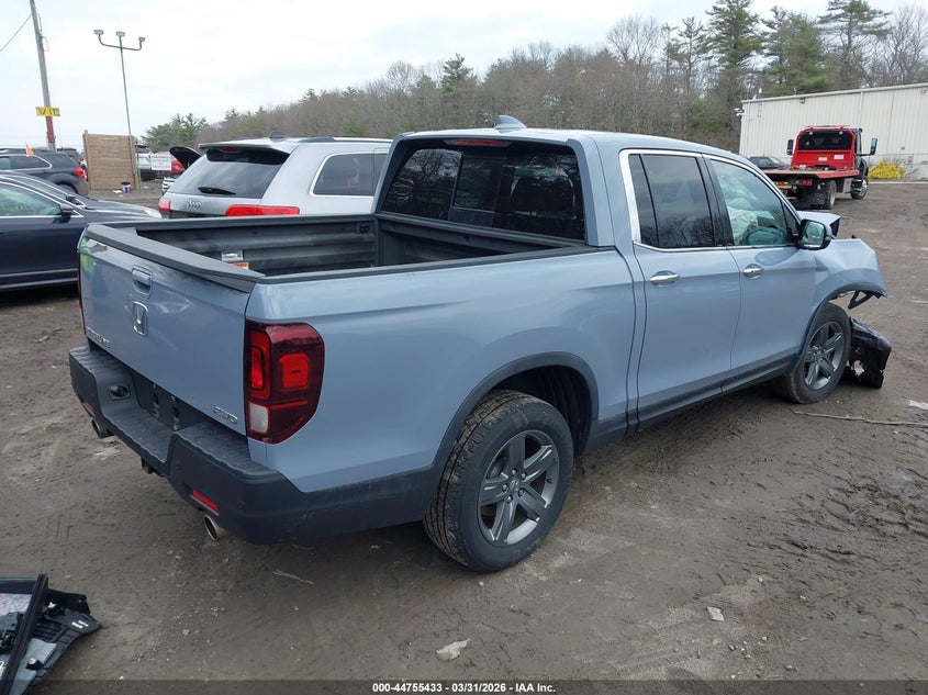 2022 Honda Ridgeline Rtl-E VIN: 5FPYK3F7XNB019254 Lot: 44755433