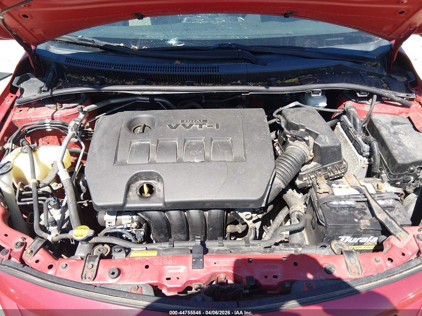 2012 Toyota Corolla 1.8 Le red Lot 111044755546 Vin 2T1BU4EE5CC861984