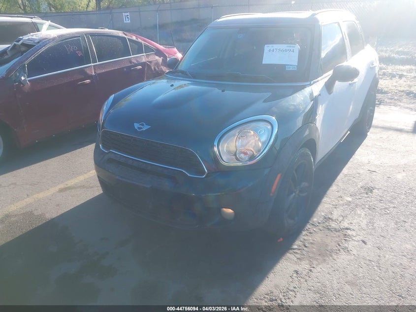 2013 Mini Countryman Cooper S VIN: WMWZC3C59DWP51542 Lot: 44756094