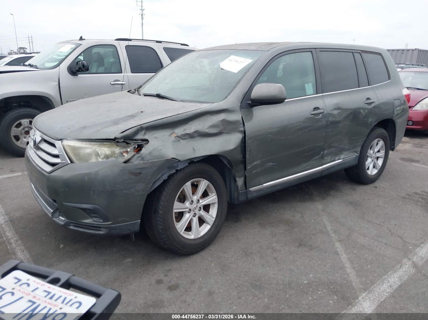 2012 Toyota Highlander 2.7 green Lot 111044756237 Vin 5TDZA3EH3CS030552