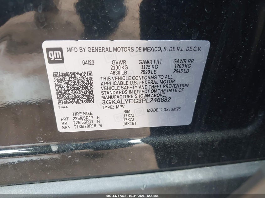 2023 GMC TERRAIN SPORT UTILITY VEHICLE 1.5L I-4 DI, DOHC, VVT, TURBO, 175HP