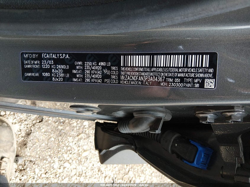 2023 Dodge Hornet Gt Awd VIN: ZACNDFAN3P3A04367 Lot: 44757462