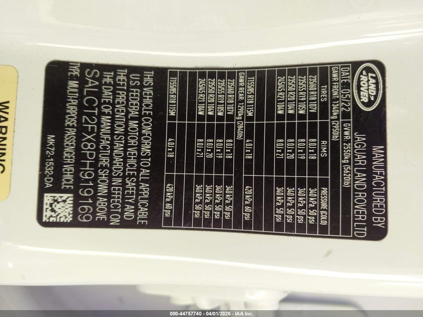 2023 Land Rover Discovery Sport S R-Dynamic VIN: SALCT2FX8PH919169 Lot: 44757740