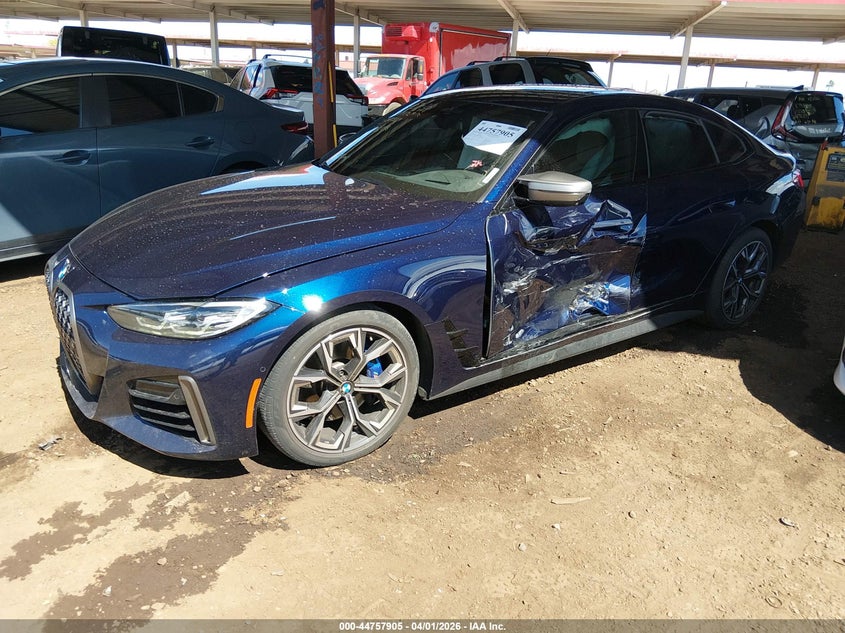 Vin: wba13aw08nfm38792, lot: 45255100, bmw m440i gran coupe xdrive 20222