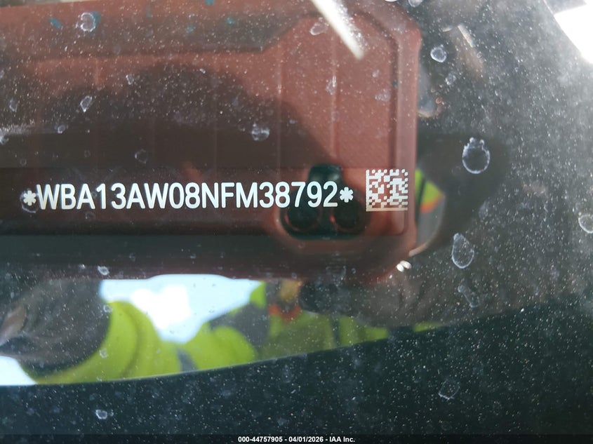 2022 BMW M440I Gran Coupe xDrive VIN: WBA13AW08NFM38792 Lot: 44757905