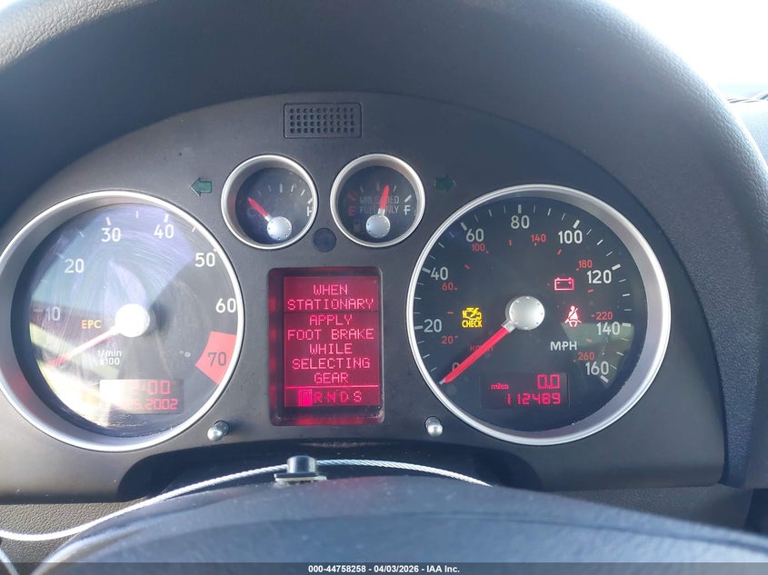 2003 Audi Tt 1.8L VIN: TRUSC28N131013971 Lot: 44758258