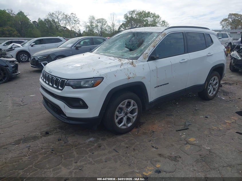 Vin: 3c4njdbn2st602469, lot: 45256142, jeep compass latitude 4x4 20252