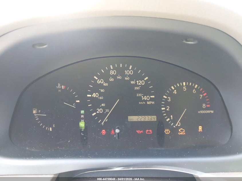 2000 Lexus Rx 300 VIN: JT6GF10U7Y0044697 Lot: 44759048