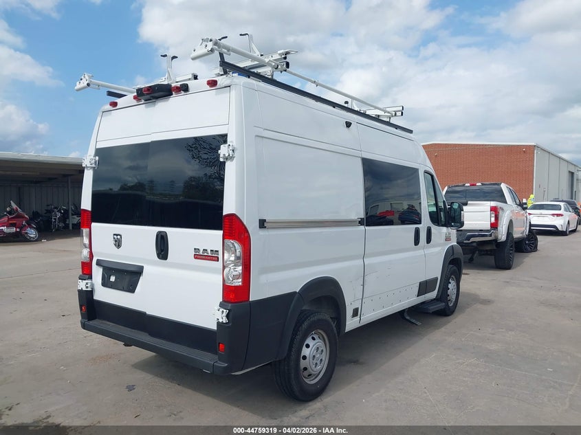 Vin: 3c6lrvbg0ne109638, lot: 45256523, ram promaster 1500 high roof 136 wb 20224
