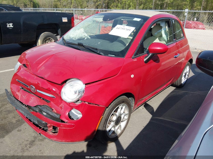 Vin: 3c3cffdr2ft653338, lot: 45256913, fiat 500c pop 20152