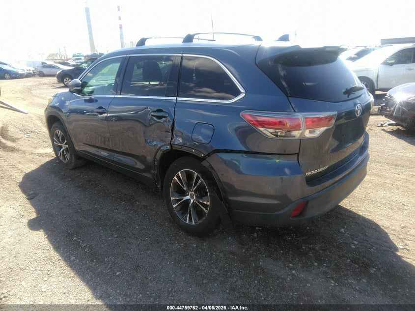 Vin: 5tdjkrfh6gs264363, lot: 45256966, toyota highlander xle v6 20163