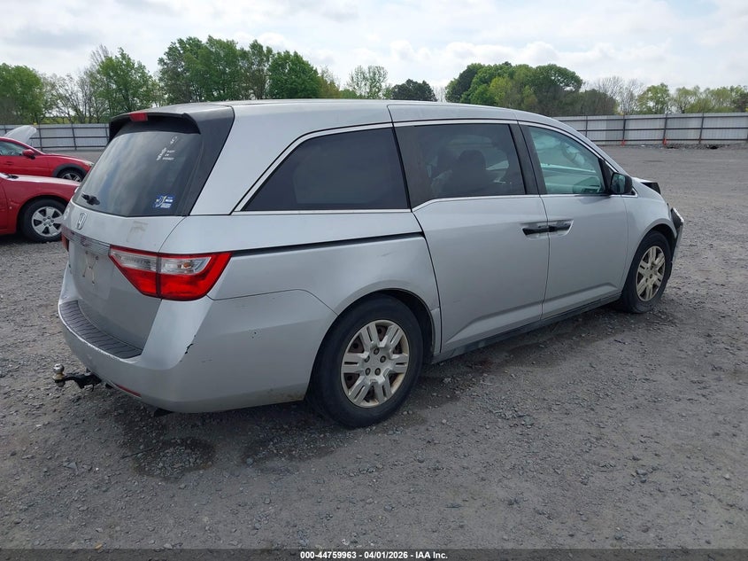 2012 Honda Odyssey 3.5 Lx silver Lot 111044759963 Vin 5FNRL5H26CB103401