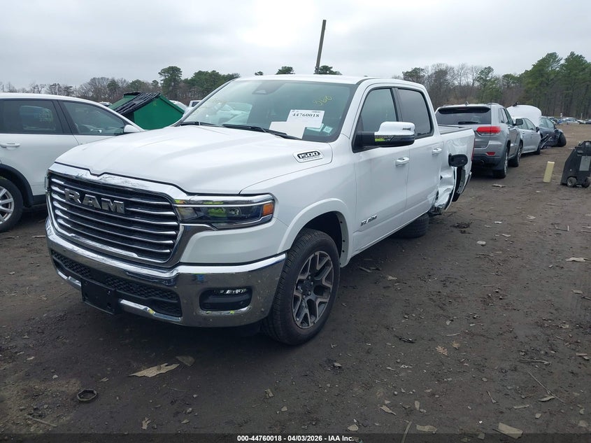 Vin: 1c6srfjp4tn157638, lot: 45257222, ram 1500 laramie  4x4 5'7 box 20262