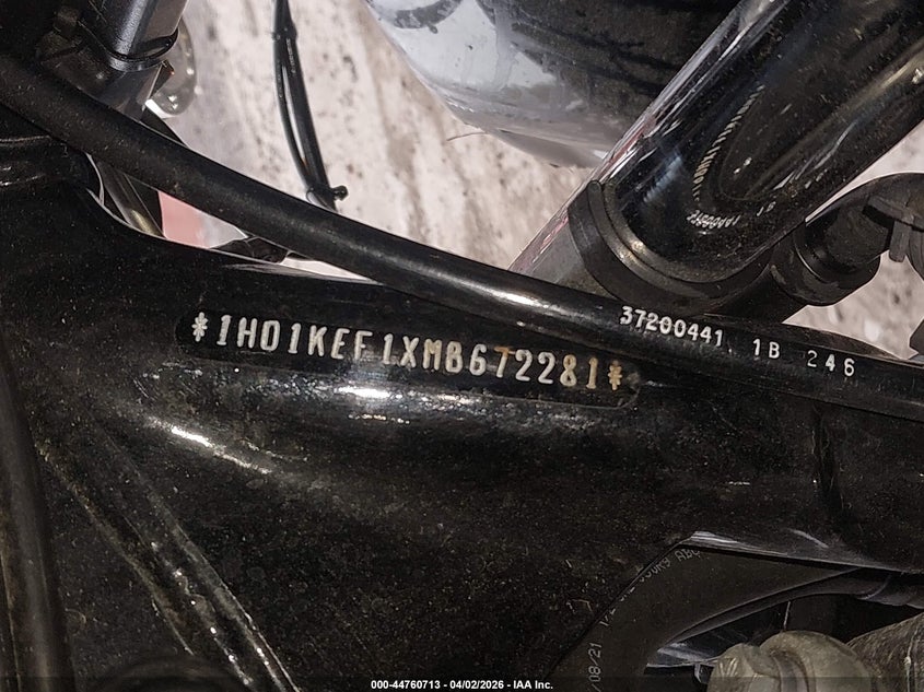 2021 Harley-Davidson Flhtk VIN: 1HD1KEF1XMB672281 Lot: 44760713
