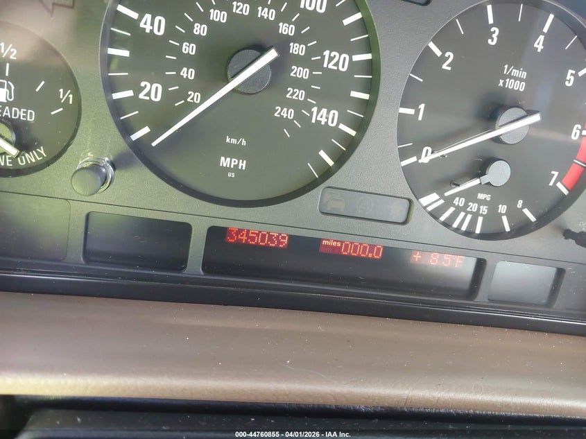 1999 BMW 740Il VIN: WBAGH8330XDP00077 Lot: 44760855