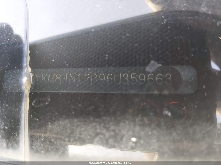 2006 Hyundai Tucson Gls/Limited VIN: KM8JN12D96U359663 Lot: 44762076