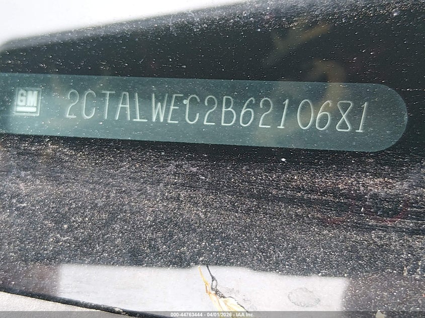 2011 GMC Terrain Slt-2 VIN: 2CTALWEC2B6210681 Lot: 44763444