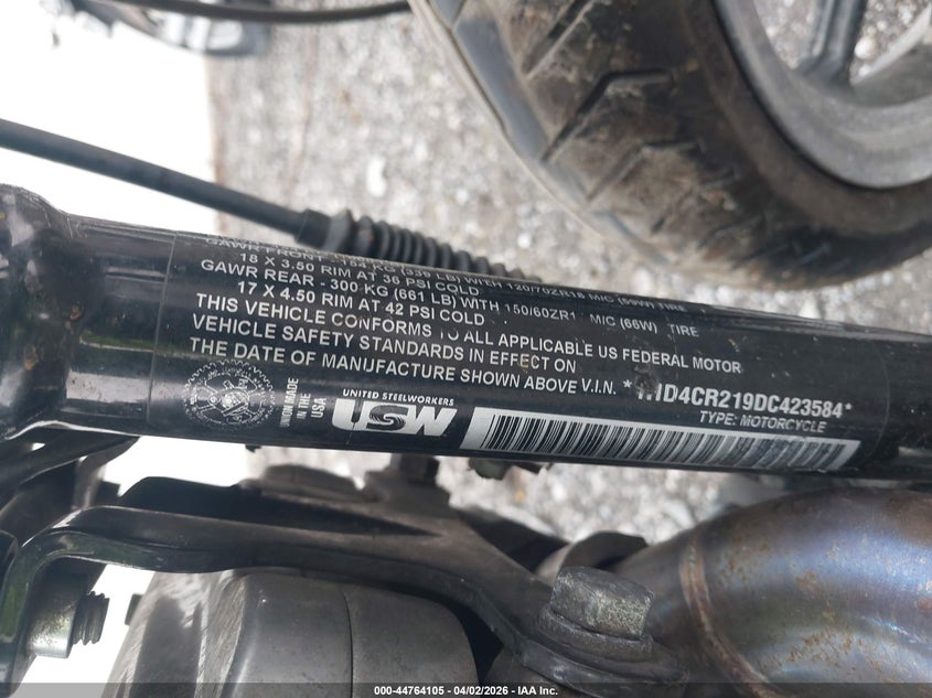 2013 Harley-Davidson Xl883 Superlow VIN: 1HD4CR219DC423584 Lot: 44764105