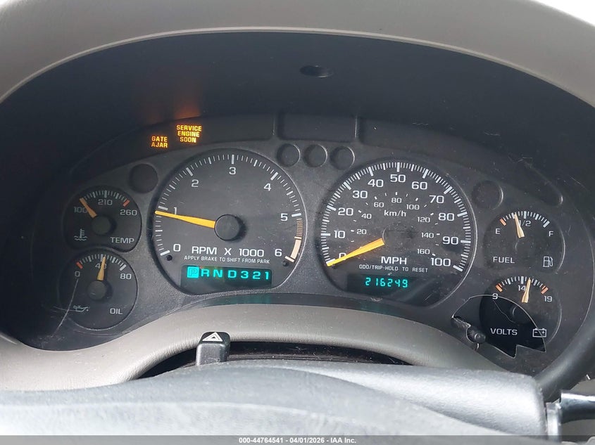 2000 Chevrolet Blazer Lt VIN: 1GNDT13W5Y2347751 Lot: 44764541