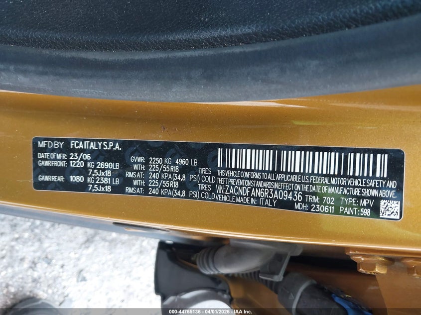 2024 Dodge Hornet Gt Awd VIN: ZACNDFAN6R3A09436 Lot: 44765136