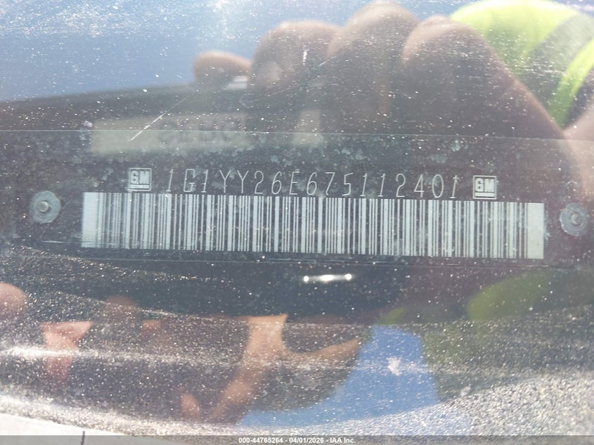 2007 Chevrolet Corvette Z06 Hardtop VIN: 1G1YY26E675112401 Lot: 44765264