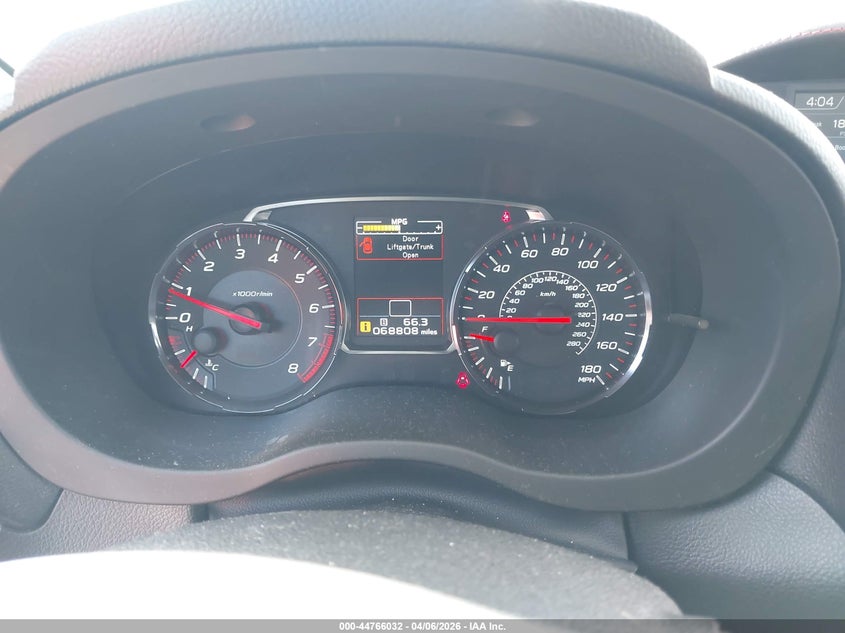 2019 Subaru Wrx VIN: JF1VA1A61K9827120 Lot: 44766032