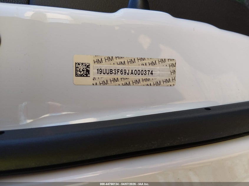 2018 Acura Tlx Tech A-Spec Pkgs VIN: 19UUB3F69JA000374 Lot: 44766134