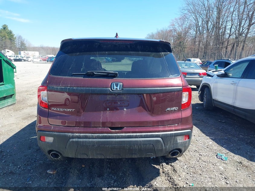 2019 Honda Passport Ex-L VIN: 5FNYF8H52KB015278 Lot: 44766311