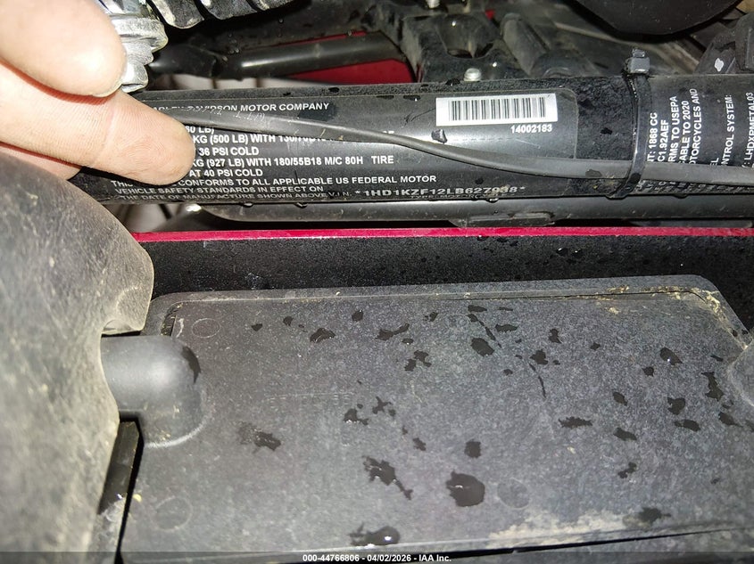 2020 Harley-Davidson Fltrk VIN: 1HD1KZF12LB627938 Lot: 44766806