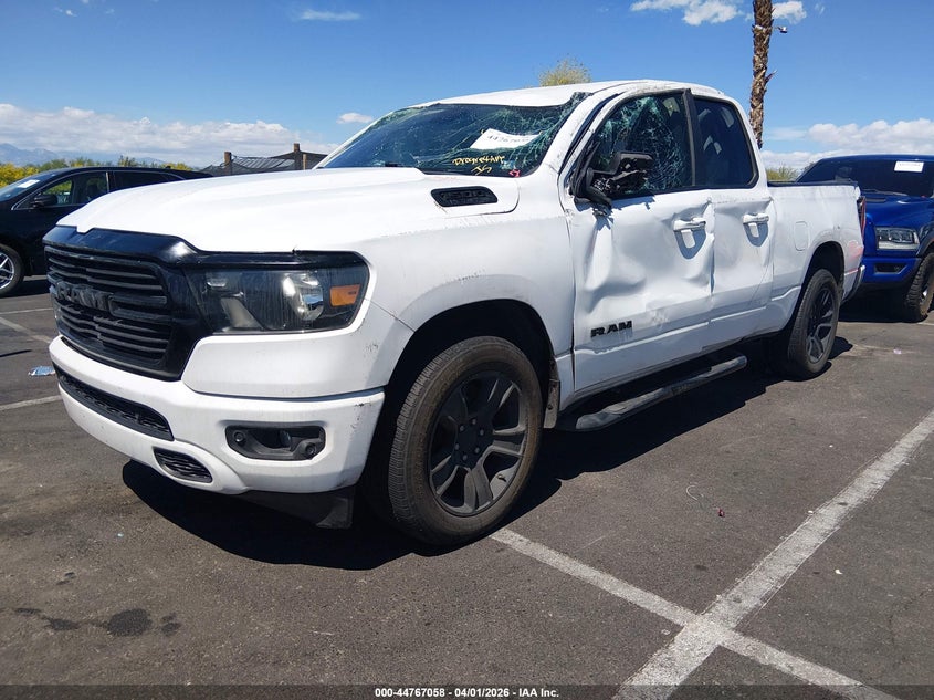 2021 Ram 1500 5.7 Ram Big Horn 4X2 6'4 Box white Lot 111044767058 Vin 1C6RREBT9MN743743