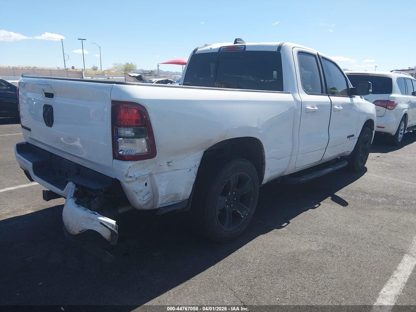 2021 Ram 1500 5.7 Ram Big Horn 4X2 6'4 Box white Lot 111044767058 Vin 1C6RREBT9MN743743