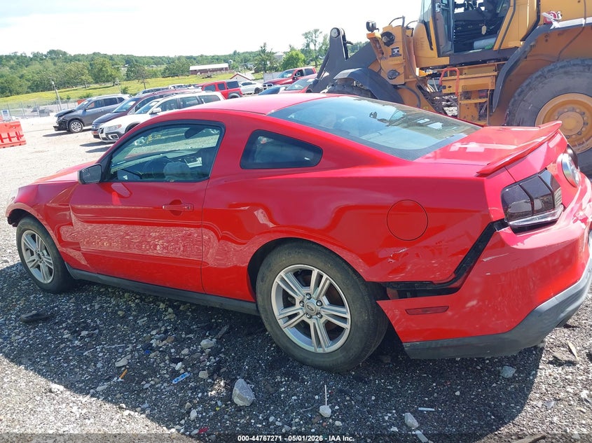 2012 Ford Mustang 3.7 V6 red Lot 111044767271 Vin 1ZVBP8AM9C5242617
