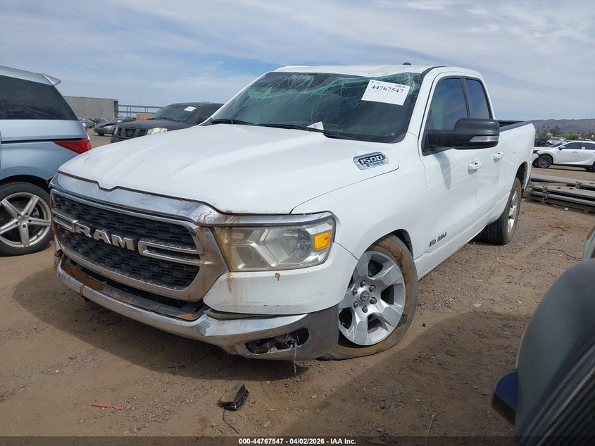 Vin: 1c6rrfbg6nn279594, lot: 45264751, ram 1500 big horn  4x4 6'4 box 20222