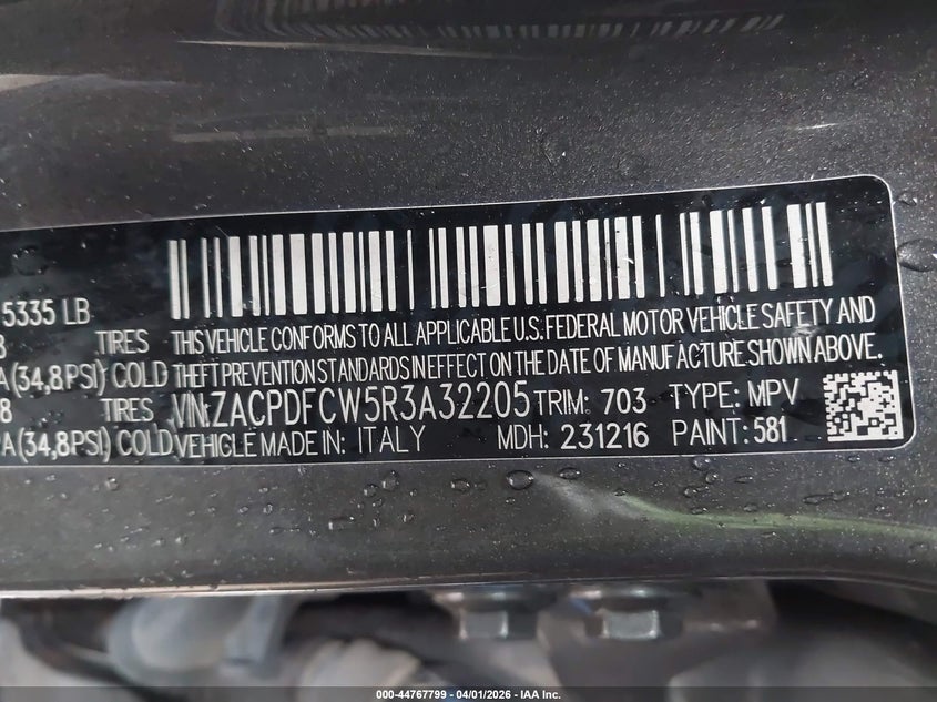 2024 Dodge Hornet R/T Eawd VIN: ZACPDFCW5R3A32205 Lot: 44767799