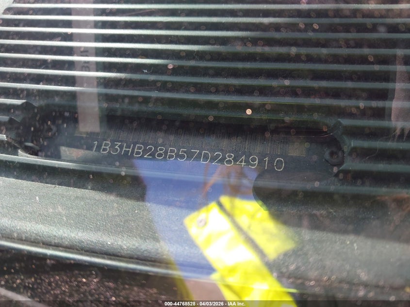 2007 Dodge Caliber VIN: 1B3HB28B57D284910 Lot: 44768528