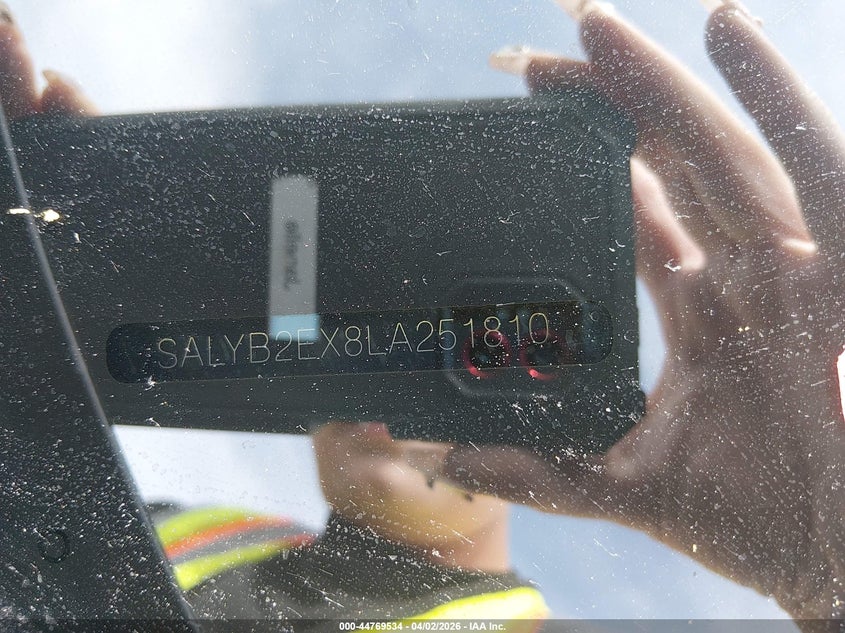 2020 Land Rover Range Rover Velar P250 S VIN: SALYB2EX8LA251810 Lot: 44769534