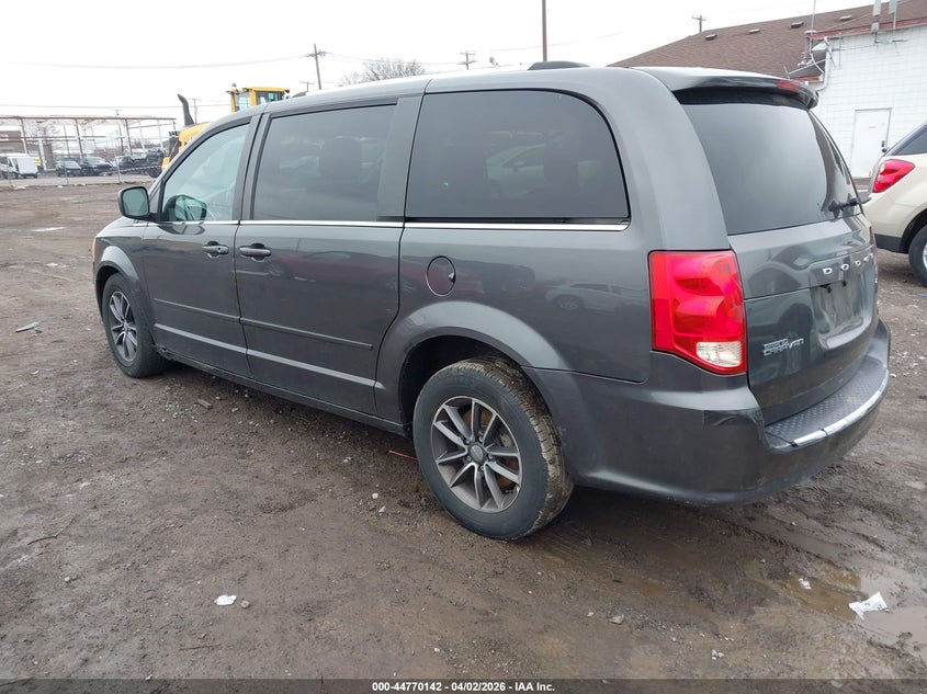 Vin: 2c4rdgcg8hr616706, lot: 45267346, dodge grand caravan sxt 20173