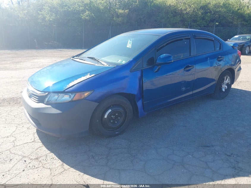 2012 Honda Civic 1.8 Dx blue Lot 111044770384 Vin 19XFB2F20CE303185