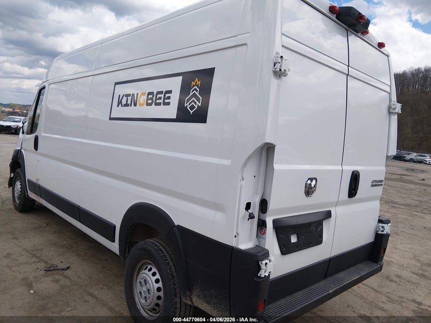 Vin: 3c6lrvdg9te157200, lot: 45267852, ram promaster 2500 tradesman high roof 159 wb w/pass seat 20263