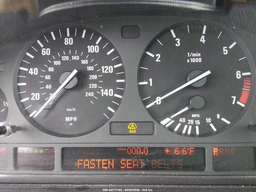 2004 BMW X5 3.0I VIN: 5UXFA13504LU32224 Lot: 44771192