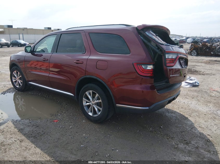 Vin: 1c4rdhdg7gc466471, lot: 45268451, dodge durango limited 20163